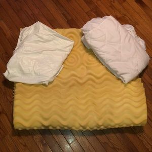 Twin XL college dorm mattress pad bundle